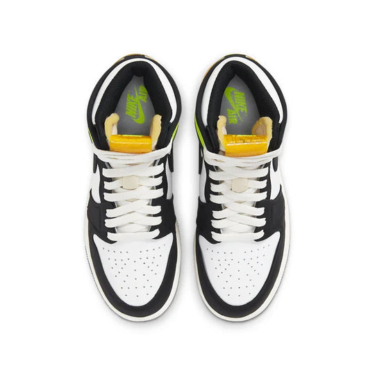 JORDAN 1 RETRO HIGH WHITE BLACK VOLT UNIVERSITY GOLD